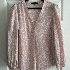 Gibson Pink and White Patterned Blouse
